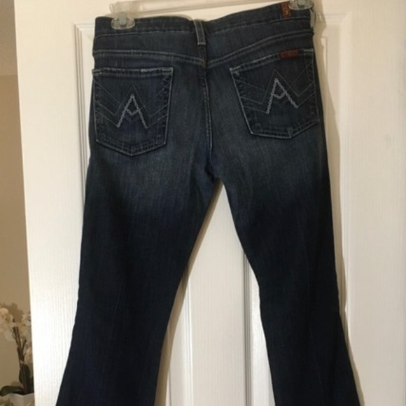 7 For All Mankind Distressed Flare Jean - LIKE NEW - Picture 7 of 8